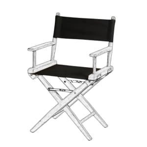 Canvas Set for Teak Directors Chair and Helmsman Seat - Black