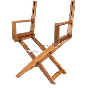 'Edge' Teak Directors Chair (Chair Only No Cushions) - Un-Oiled Finish
