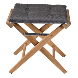 Solid Teak Directors Stool- (Frame Only) - Un-Oiled
