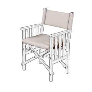 Cushion Set for Teak Directors Chair II and Helmsman Seat II - Forza Sand
