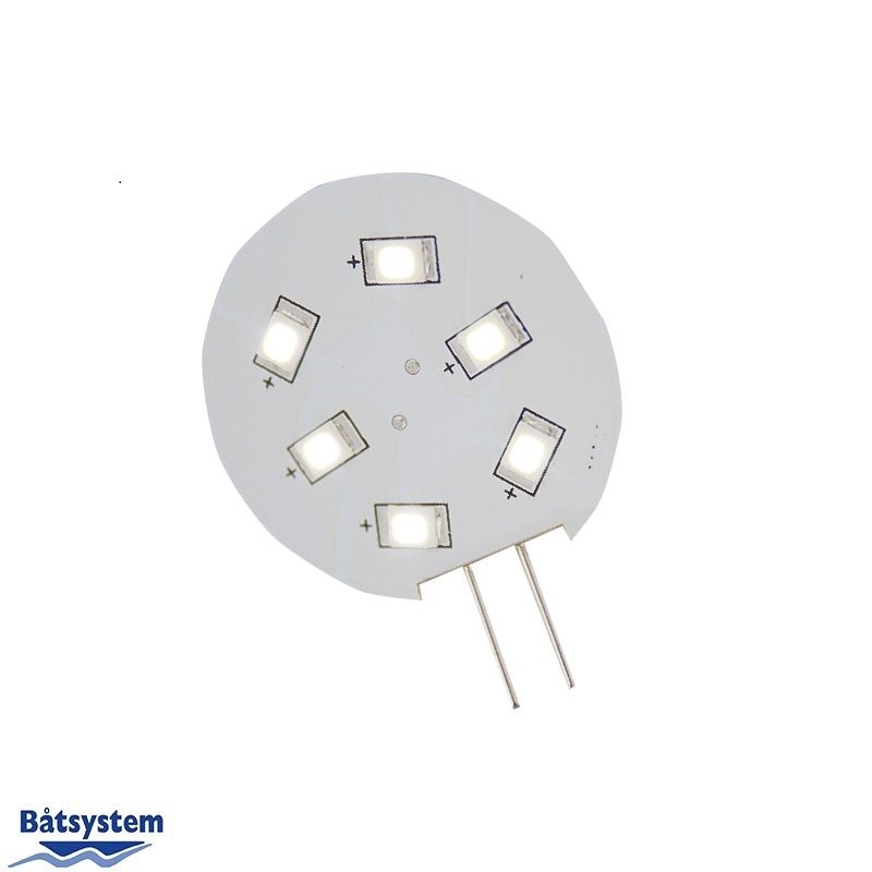Batsystem LED G4 Fitting 8-30v 1.3w 6 Diodes (Side Pin)