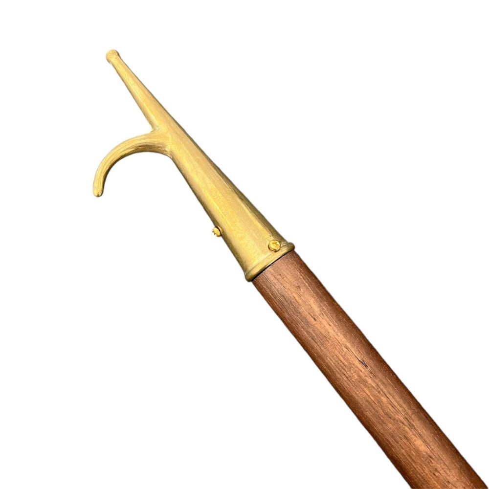 Nyatoh Boat Hook with Brass Head