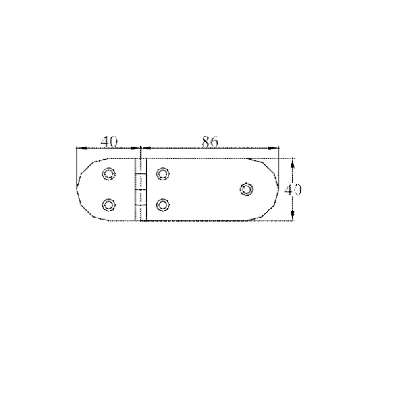 Heavy Duty Cast Hinge - 40 x 126mm - Image 2
