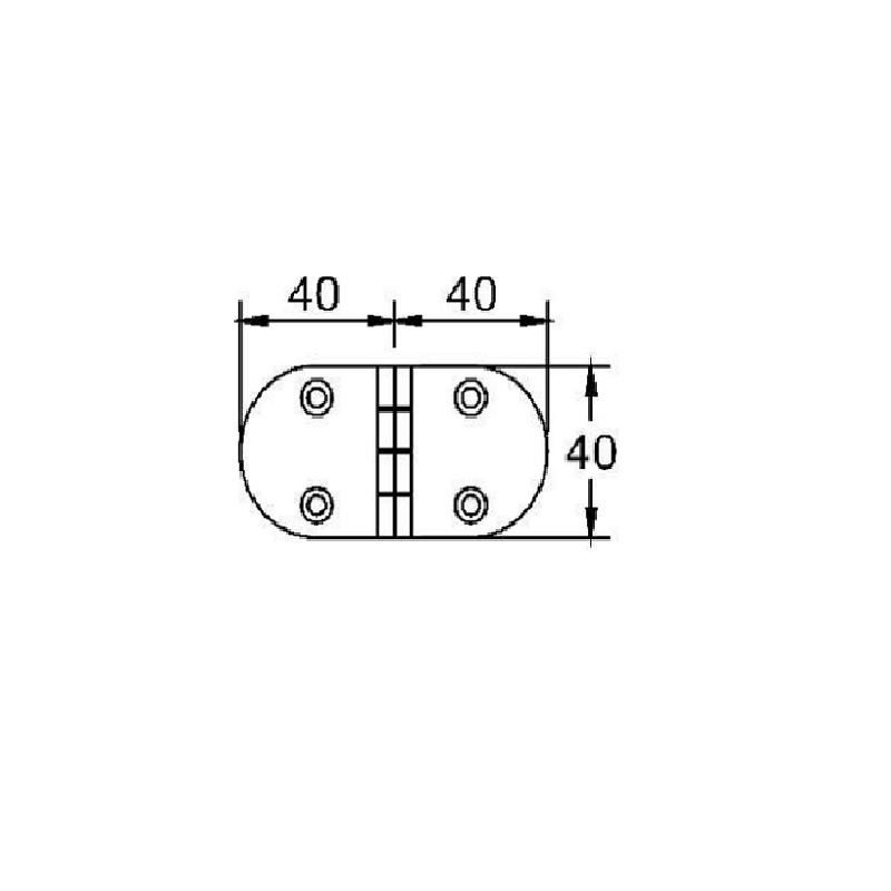 Heavy Duty Cast Hinge - 40 x 80mm - Image 2