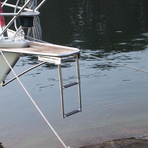 Under Platform 2 Step Telescopic Ladder with Lock - Image 3