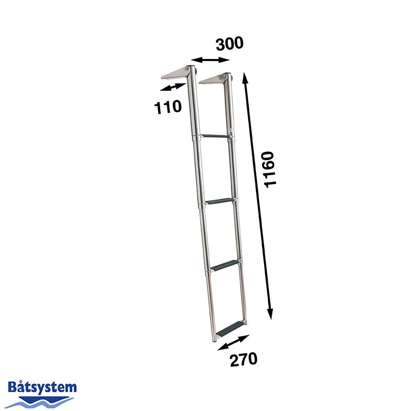Over Platform 3/4/5 Step Telescopic Ladder - Image 3