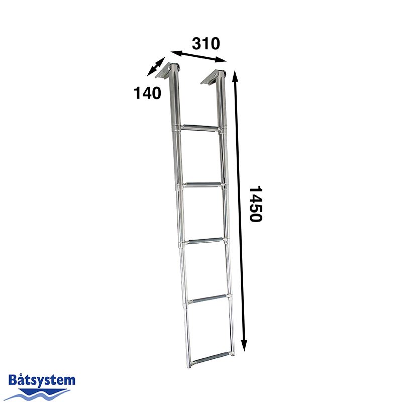 Over Platform 3/4/5 Step Telescopic Ladder - Image 4