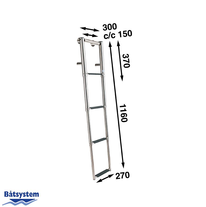 Telescopic 4 Step Safety Ladder - Image 3
