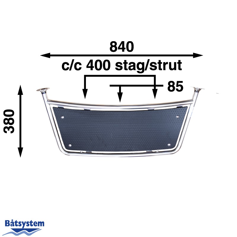 Sailing Boat Stern Platform 840x380mm - Image 3