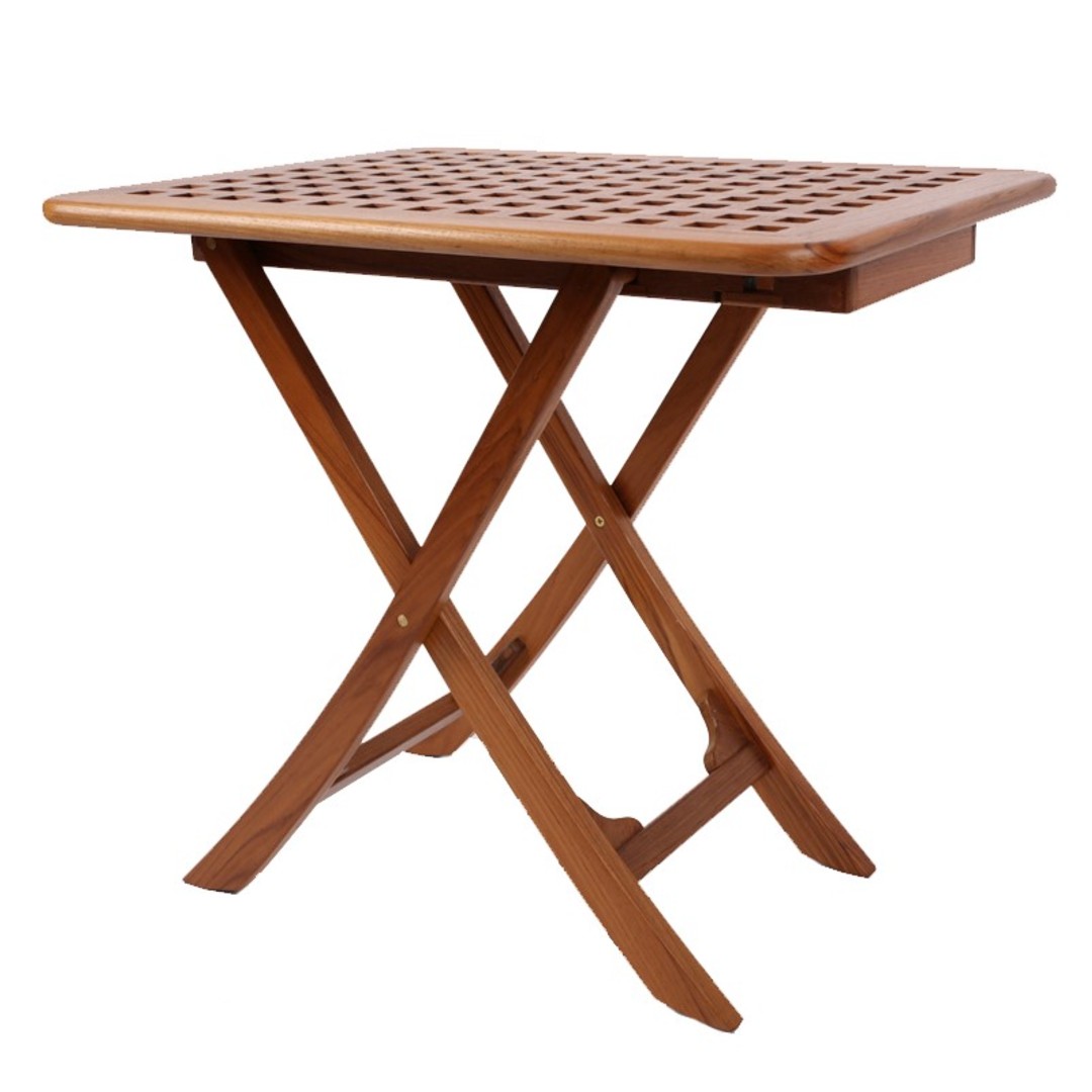 Solid Teak Folding Table - Monte Carlo (75 x 55cm) - Image 2