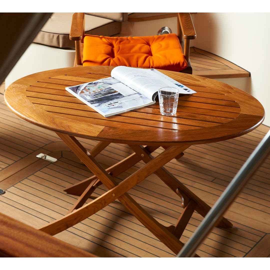 Solid Teak Folding Table - Rembrant (100 x 66cm) - Image 3