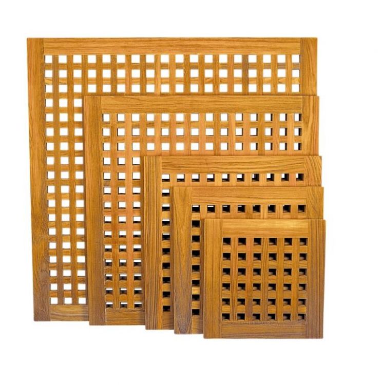 Square Teak Gratings