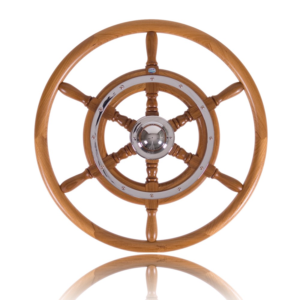 Stazo Solid Teak Steering Wheel - Type 2