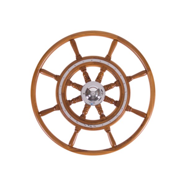 Stazo Solid Teak Steering Wheel - Type 7