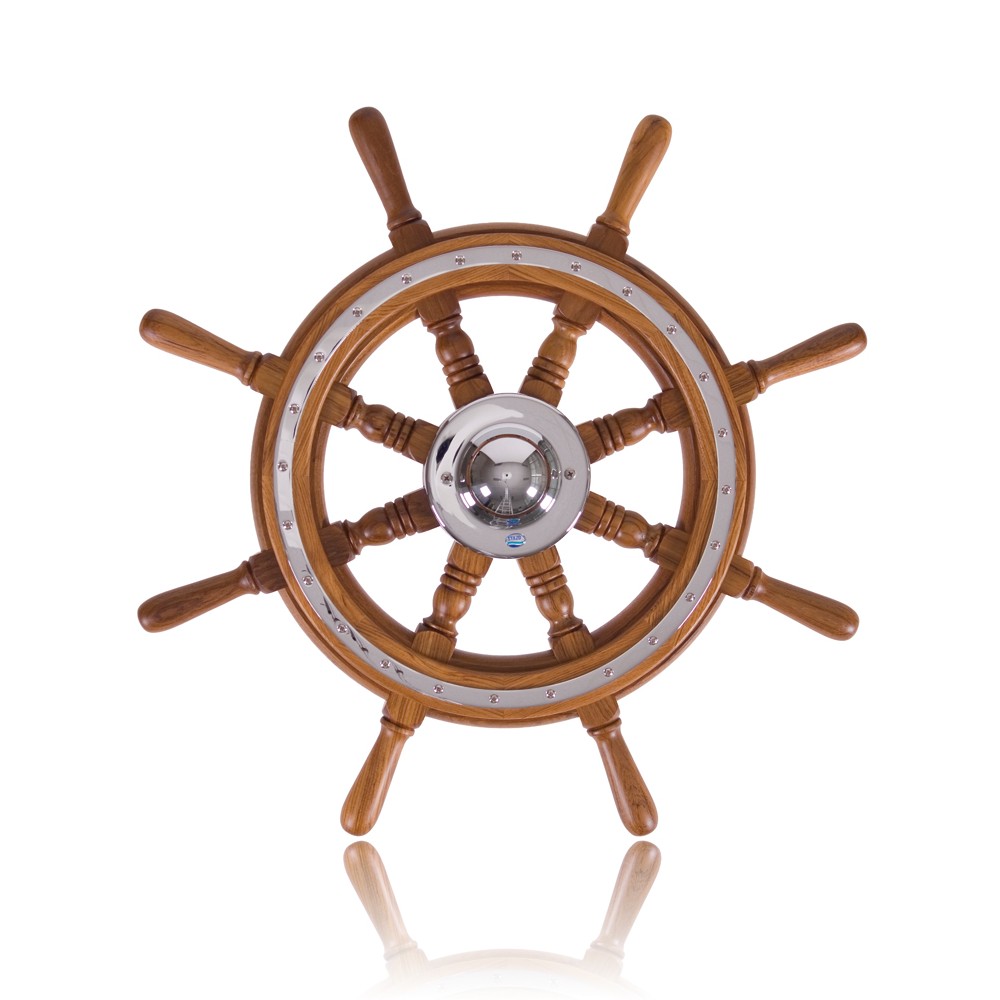 Stazo Solid Teak Steering Wheel - Type 9