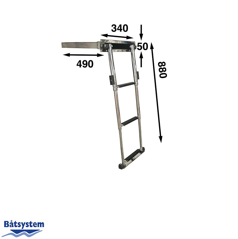 Under Platform 3/4 Step Telescopic Ladder in Box - Image 2