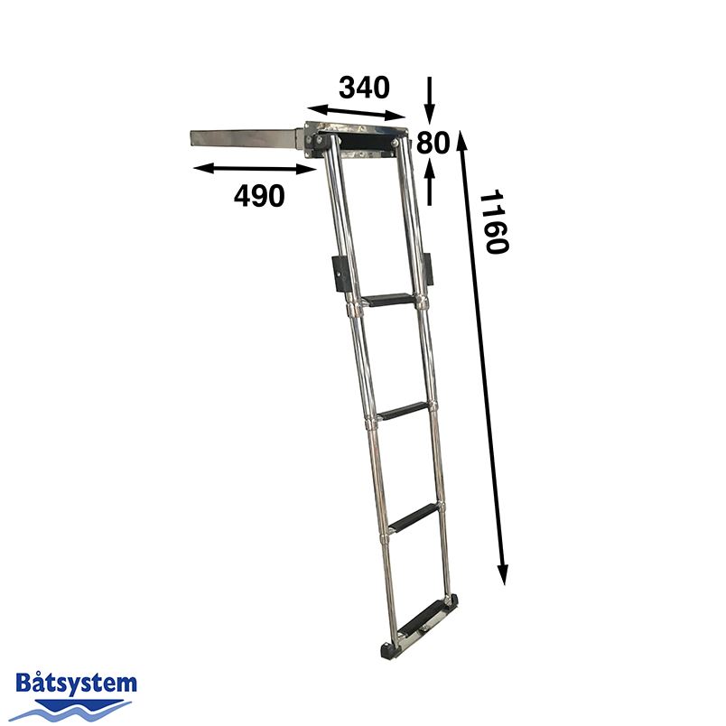 Under Platform 3/4 Step Telescopic Ladder in Box - Image 3