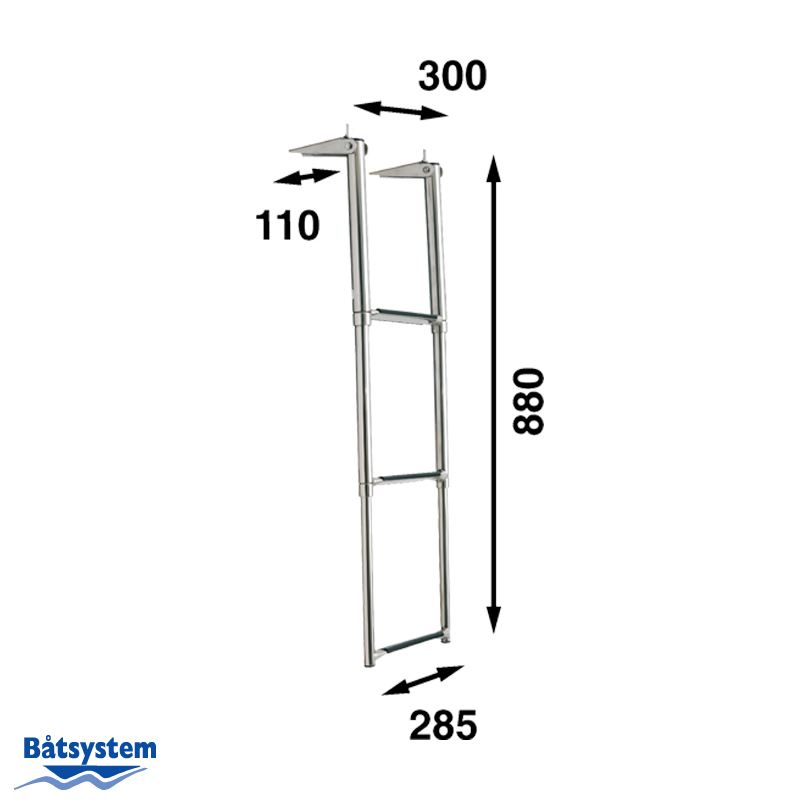 Over Platform 3/4/5 Step Telescopic Ladder - Image 2
