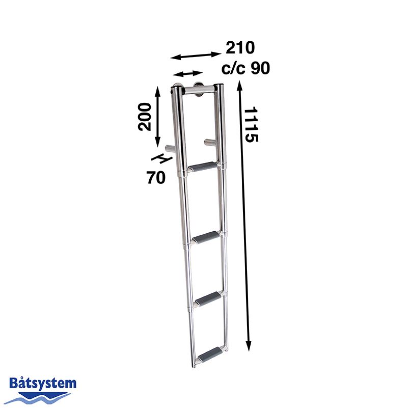 Telescopic 4 Step Safety Ladder - Image 2