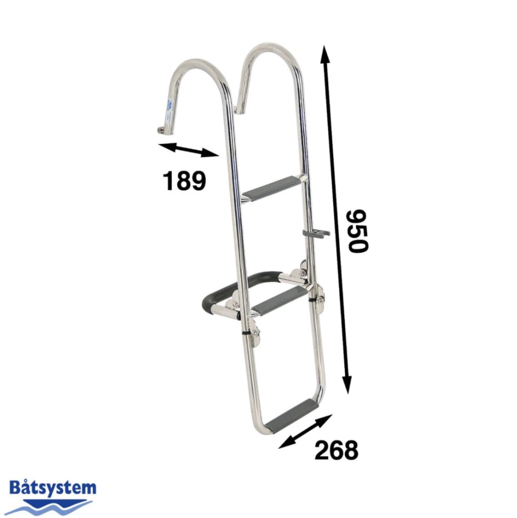 Folding 3 Step Side Ladder